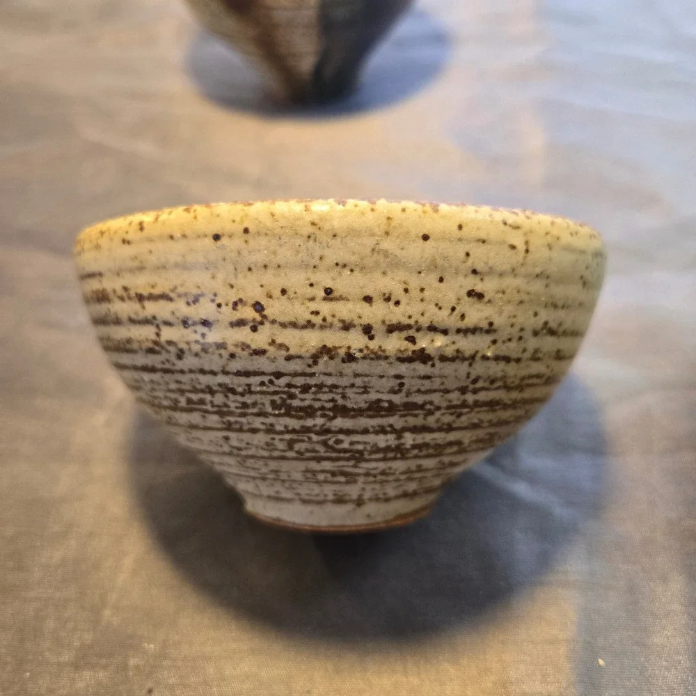Set of 4  Different Ceramic Tea Matcha Cups Sake‎ Small Bowls Rustic Glaze